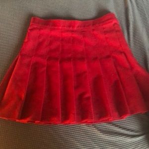 American Apparel red cheerleader skirt